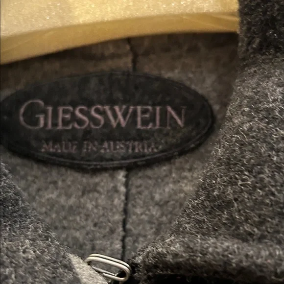 Giesswein Dark Gray Boiled Wool long coat. Euro 40 - Picture 2 of 10